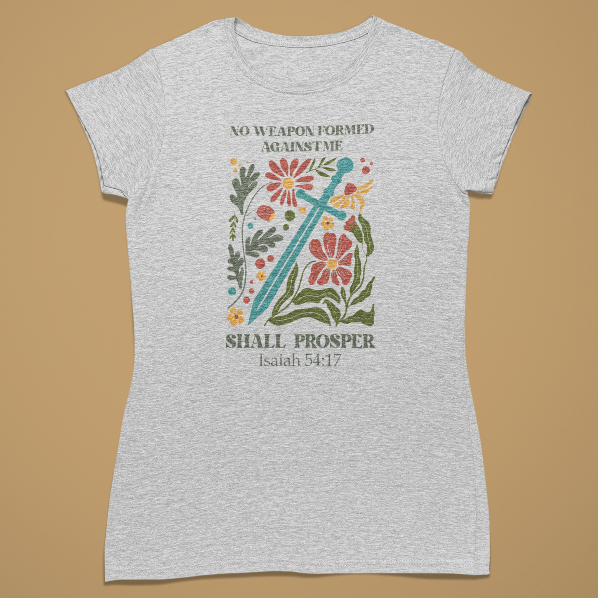 A sword softened by flowers - Fitted T-Shirt