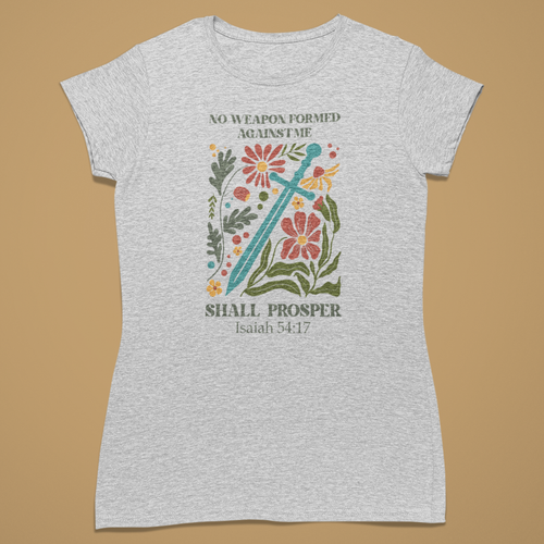 A sword softened by flowers - Fitted T-Shirt