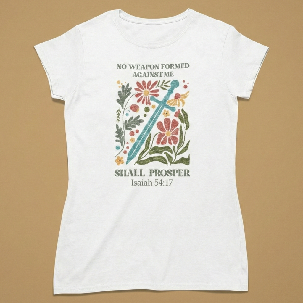 A sword softened by flowers - Fitted T-Shirt