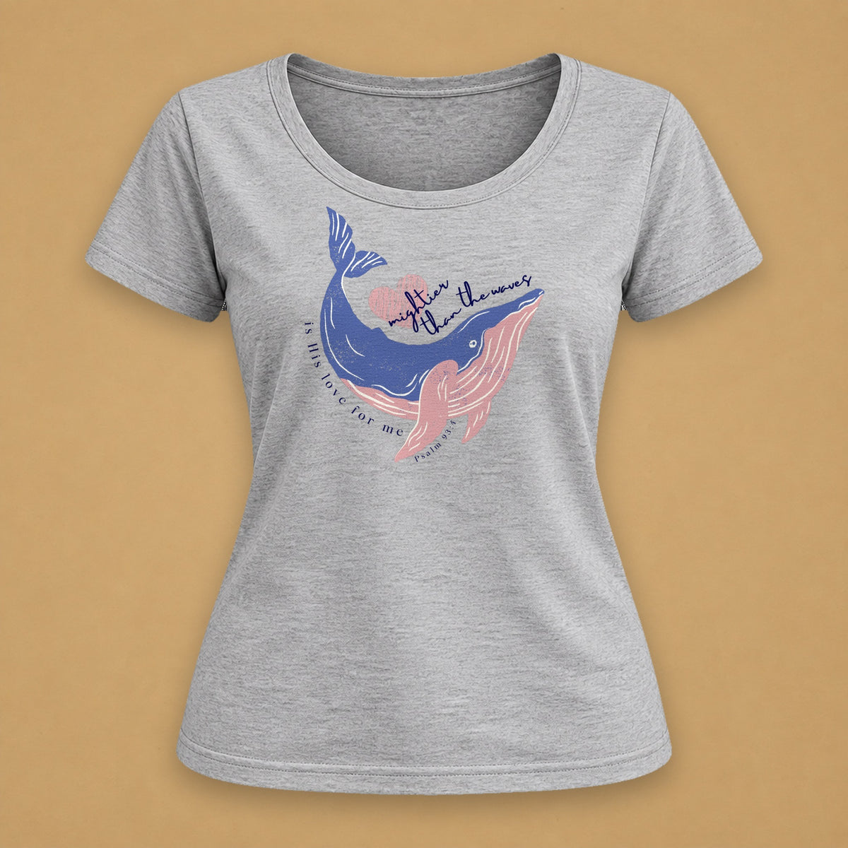 Mightier Fitted Tee – Light Gray