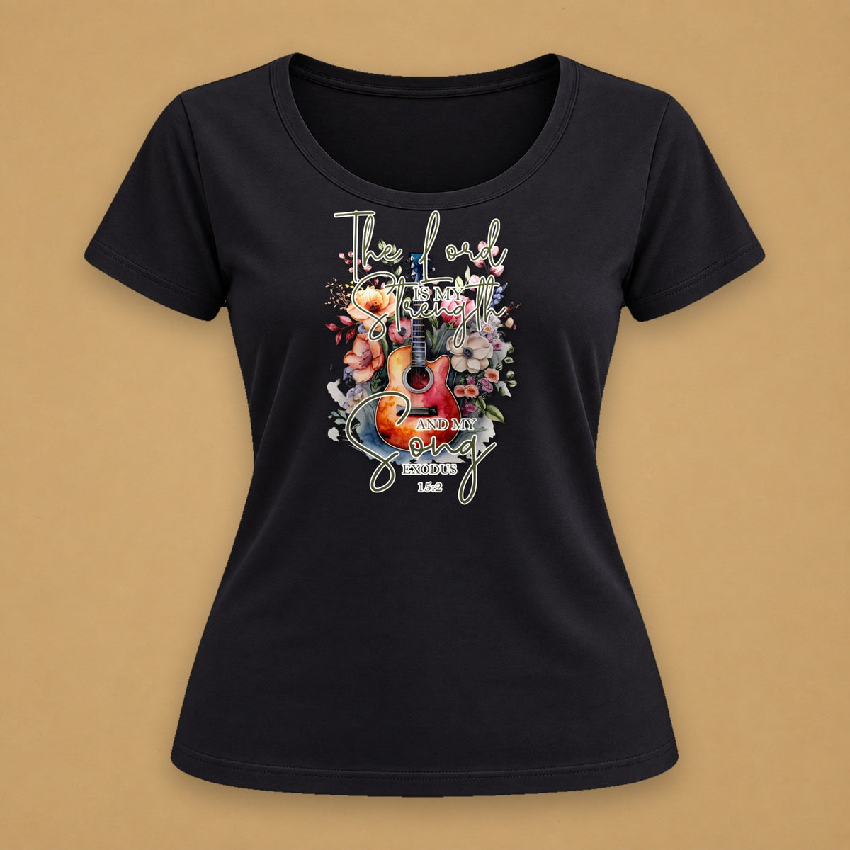 Guitar Fitted Tee – Black