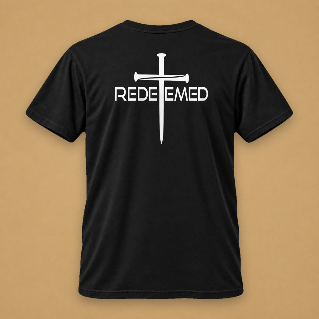 Redeemed Men's Tee – Black – back