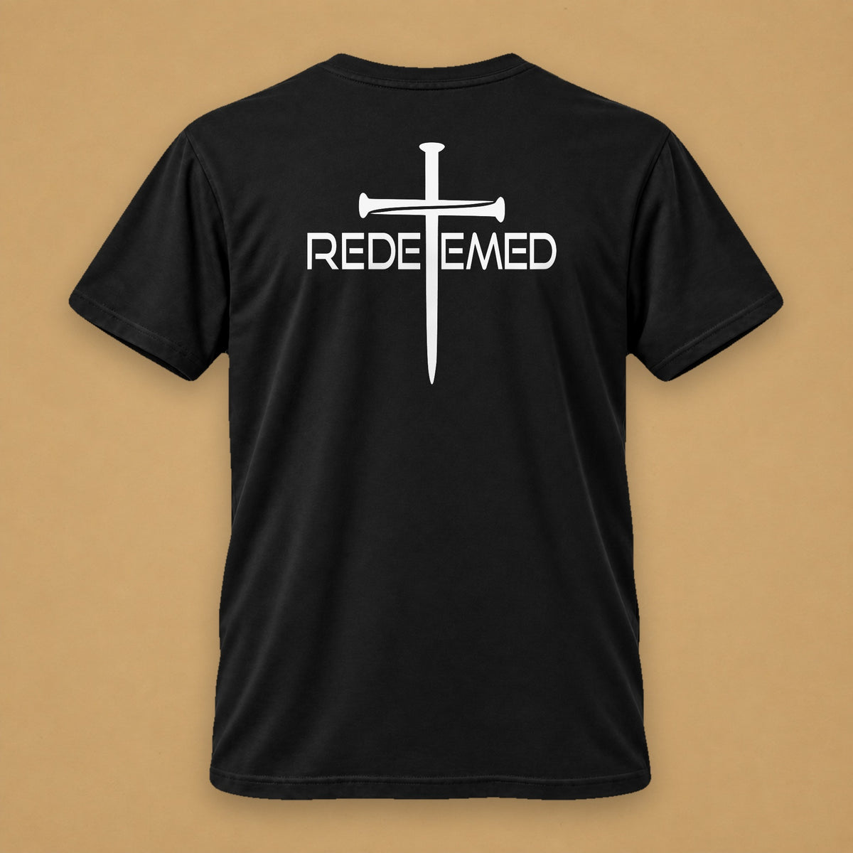 Redeemed Men's Tee – Black – back