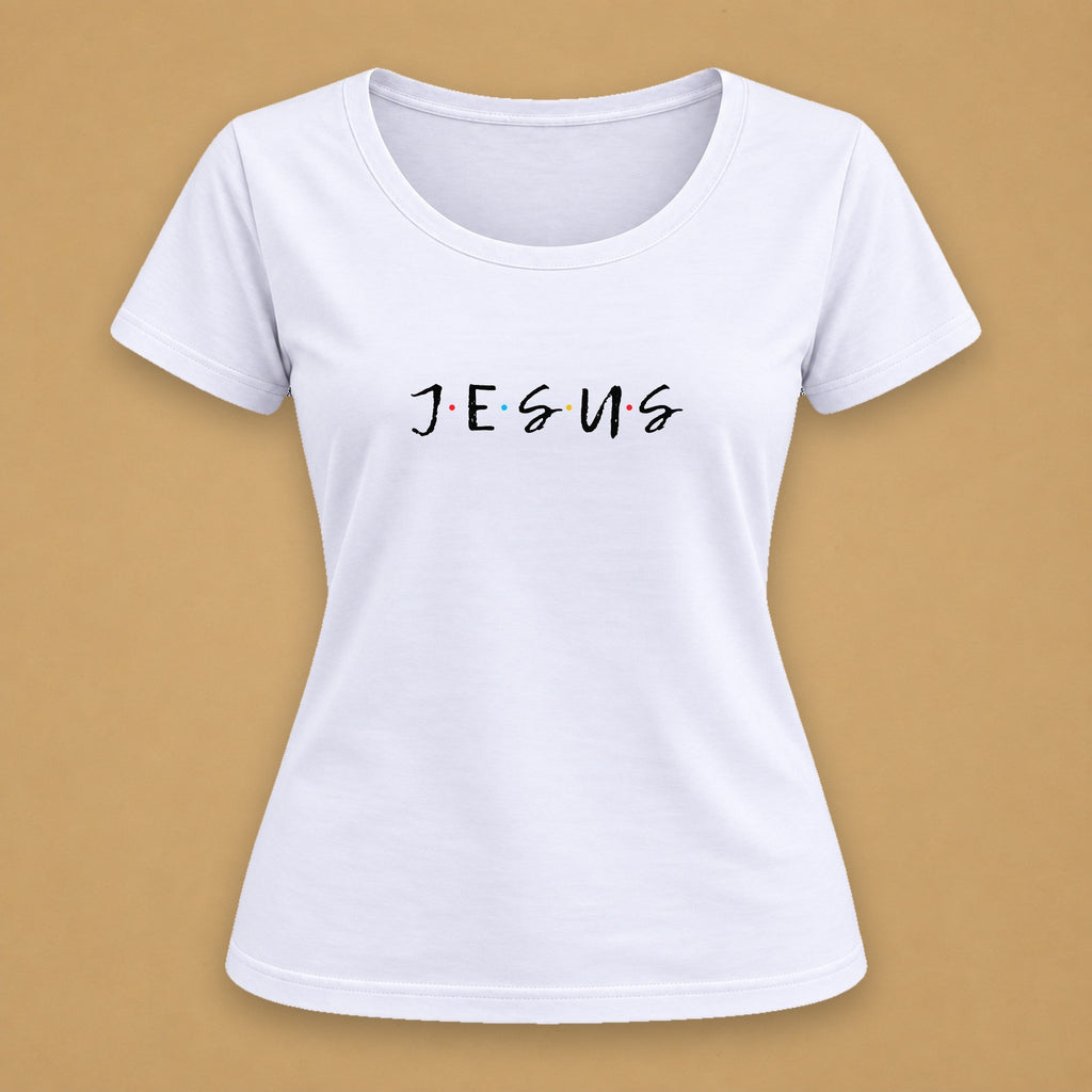 Jesus Friends Fitted Tee – White