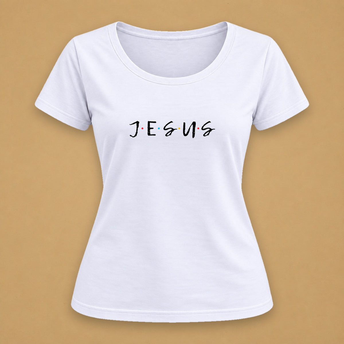 Jesus Friends Fitted Tee – White
