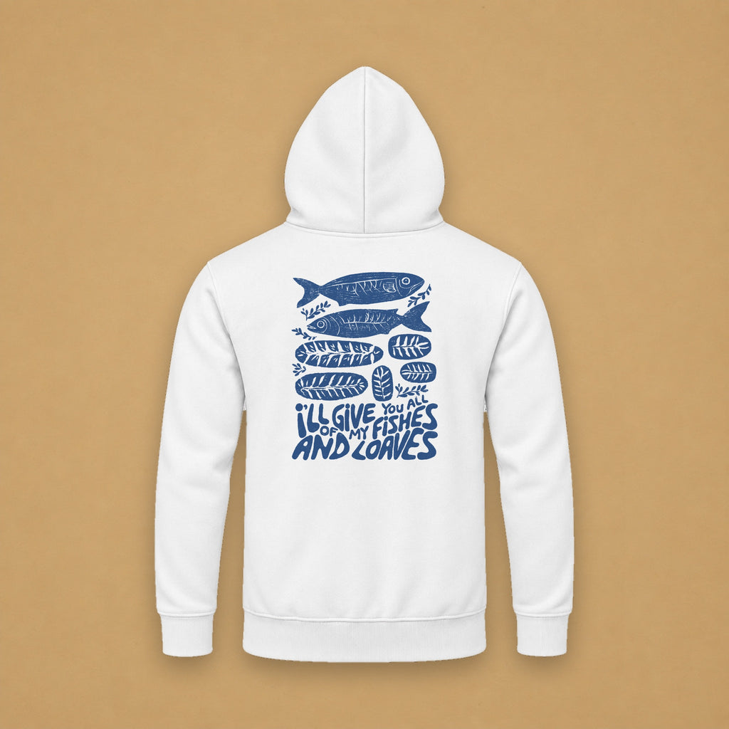 Fishes & Loaves Hoodie – White – back