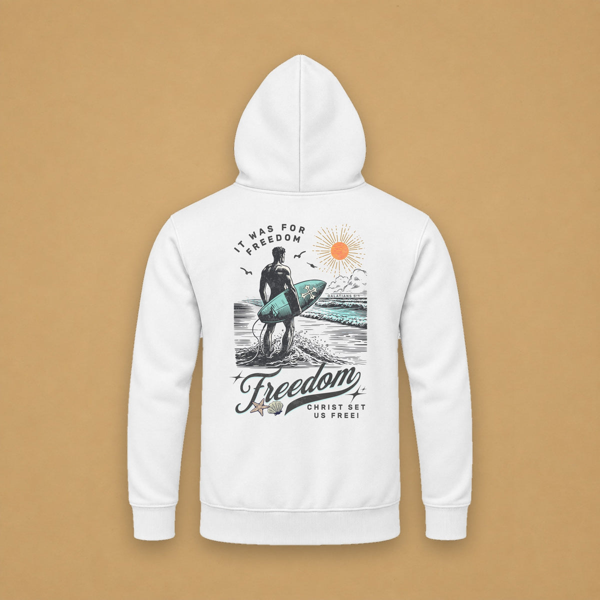 Freedom Hoodie – White – back