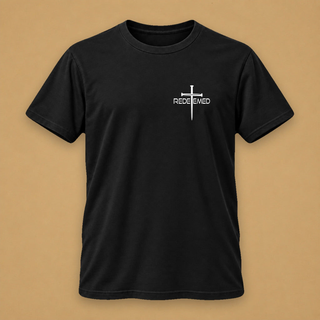 Redeemed Men's Tee – Black – front