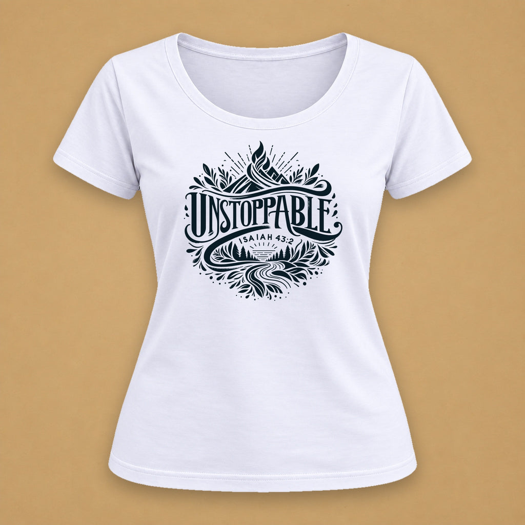 Unstoppable Fitted Tee – Solid White
