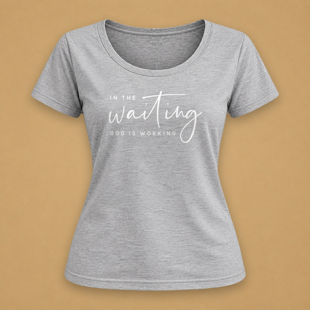 In the Waiting Fitted Tee – Light Gray