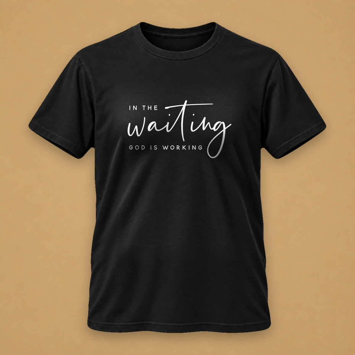 In The Waiting Classic T-shirt - Black with white print