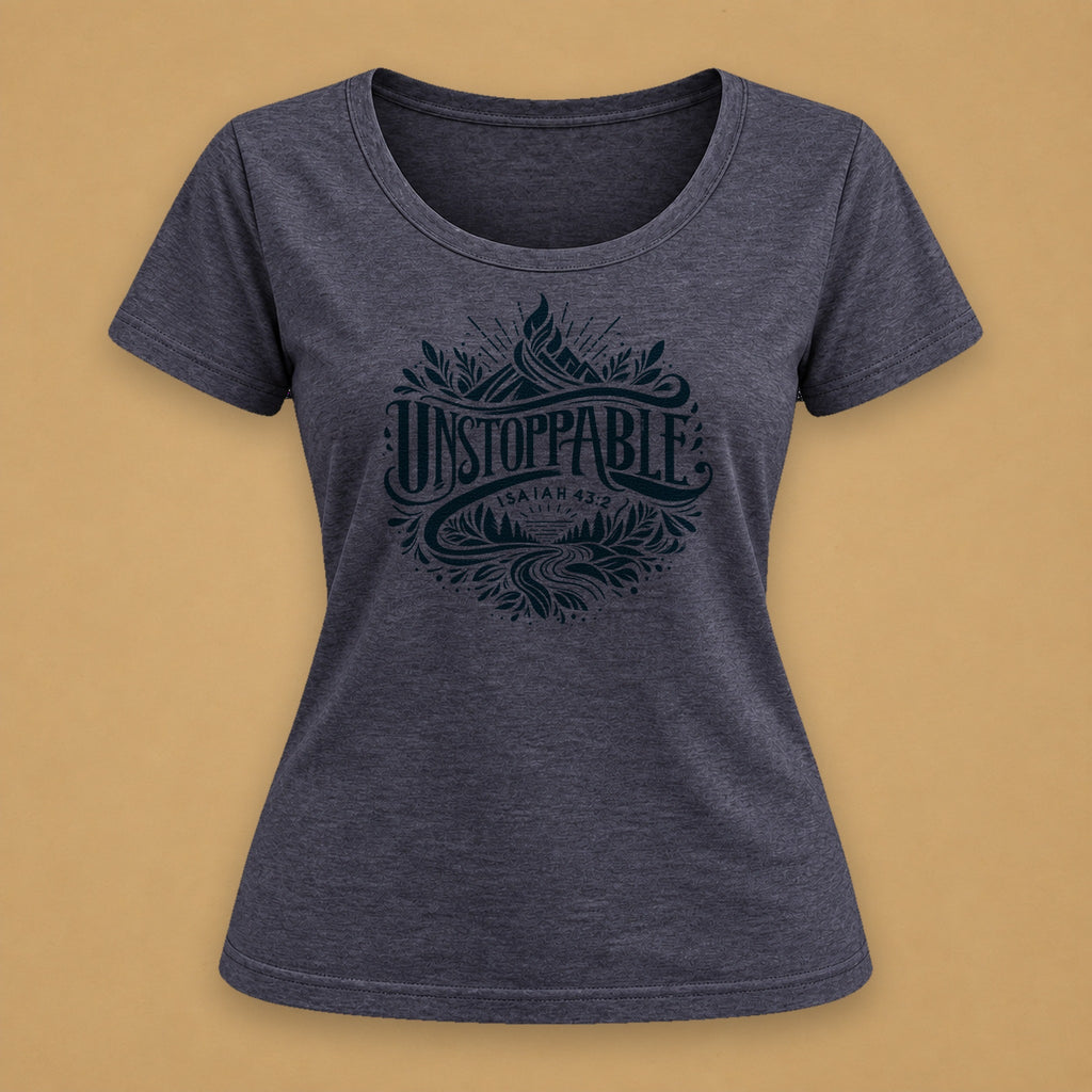 Unstoppable Fitted Tee – Charcoal