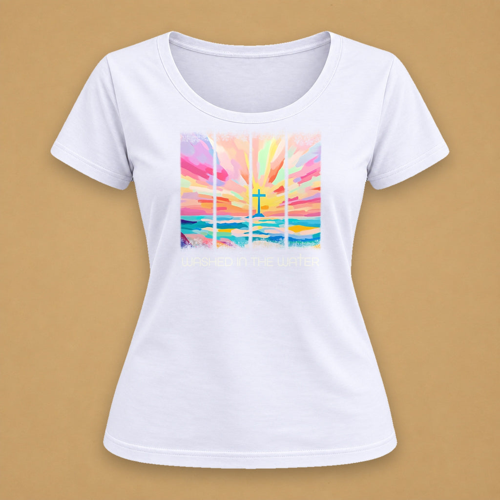 Baptised Fitted Tee – Solid White