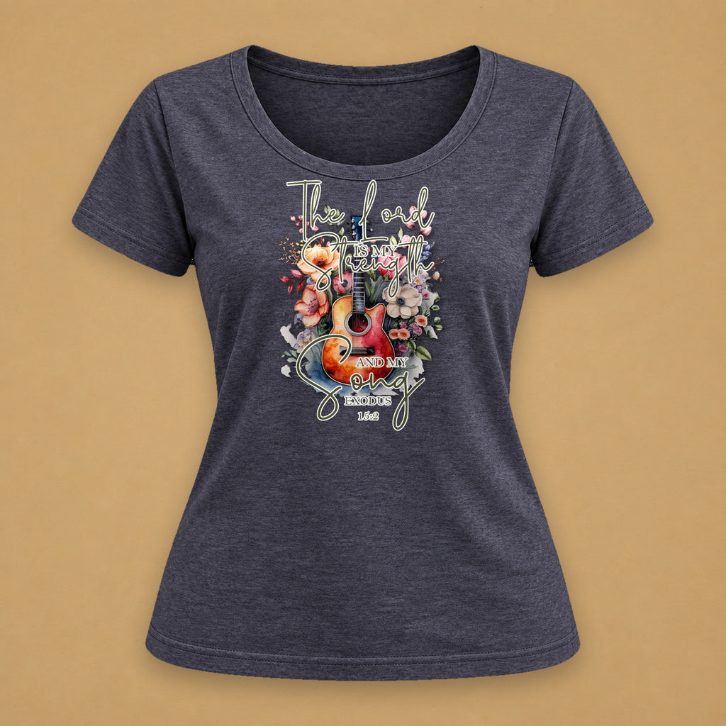 Guitar Fitted Tee – Charcoal
