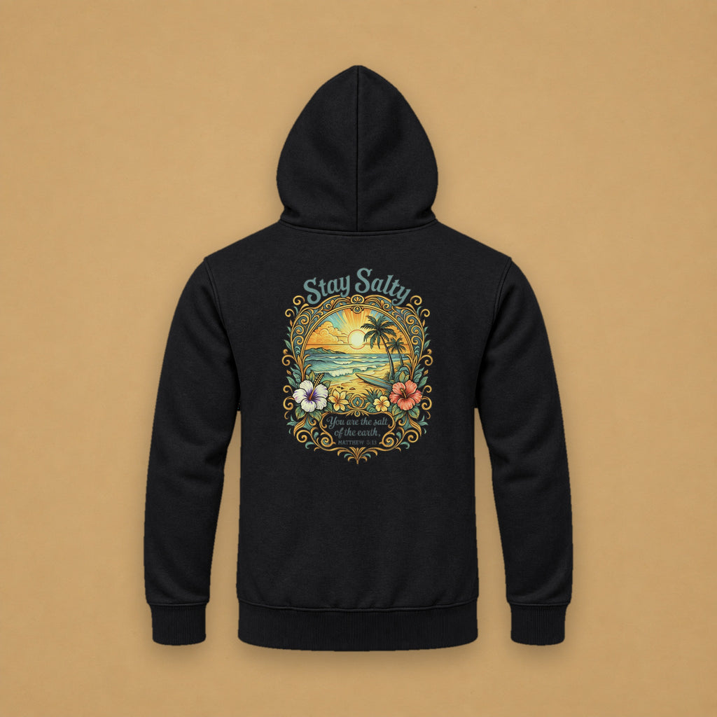 Stay Salty Hoodie – Black – back